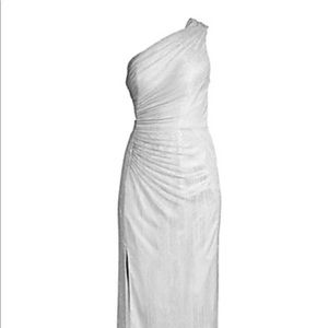 Aidan Mattox Lurex Cutout Gown